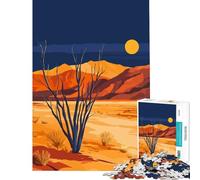 1000 Piece Jigsaw Puzzle for Teenagers Death Valley Desert Night Landscape for Educational Game Challenge Toy Hands-on Game Perfect Decoration Gifts Birthday (Size 38x52cm)