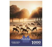 1000 Piece Jigsaw Puzzle for Teenagers Deer in The Morning Mist Teenager Puzzles Brain Teaser Game Presents for Women Fun Activities at Home 38x26cm/1000pcs