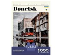 1000 Piece Jigsaw Puzzle for Teenagers Donetsk Ukraine Travel Art Puzzle for Adults DIY Toys Difficult Hard Fun at Home Activities, 52x38cm/1000pcs