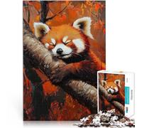1000 Piece Jigsaw Puzzle for teenagers Dreaming Red Panda Schwierig und herausfordernd Geschenk zum Geburtstag75x50cm