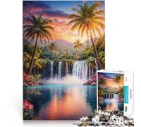 1000 Piece Jigsaw Puzzle for teenagers Dusk Paradise Relax Games 26x38cm is ideal as a gift for the whole family for for Age 14