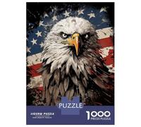 1000 Piece Jigsaw Puzzle for Teenagers Eagle American Flag Adult Puzzles Relax Games Analysis And Logic Christmas Birthday Gifts 38x26cm/1000pcs