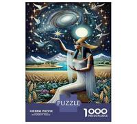 1000 Piece Jigsaw Puzzle for Teenagers Egyptian Goddess Art Print Jigsaw Puzzle Family Game Presents for Women Fun at Home Activities, 52x38cm/1000pcs