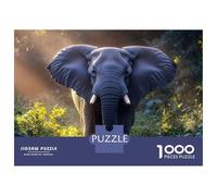 1000 Piece Jigsaw Puzzle for Teenagers Elephant in The Jungle Puzzles for Adults Relax Games Enhance Memory Christmas Birthday Gifts 38x26cm/1000pcs