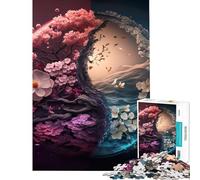 1000 Piece Jigsaw Puzzle for Teenagers Eternal Yin And Yang Help The Brain Exercise Birthday Present Toy Wall Decor for And from 14 Years And over (50x75cm)