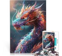 1000 Piece Jigsaw Puzzle for teenagers Fantasy Cosmic Dragon Learning Educational Toy for is ideal as a gift for the whole family 26x38cm