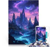 1000 Piece Jigsaw Puzzle for teenagers Fantasy Night Landscape Cosmic Neon Glow Spielspielzeug Wanddekoration52x38cm
