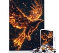 1000 Piece Jigsaw Puzzle for Teenagers Fiery Eagle Fun Games Difficult Challenge DIY Toys Artists' Collection, Fine Arts (38X52CM)
