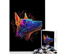 1000 Piece Jigsaw Puzzle for Teenagers Fire Elemental Bull Terrie Puzzle For Teenagers Enhance Memory Help The Brain Exercise Educational Family Game (38x26cm)