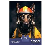 1000 Piece Jigsaw Puzzle for Teenagers Fireman Belgian Malinois Adult Jigsaw Fun Games Presents for Women Unique Birthday And Xmas Gifts 38x26cm/1000pcs