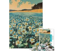 1000 Piece Jigsaw Puzzle for Teenagers Flower Blue Forget Me Not Jigsaw for Adults DIY Toys Analysis And Logic Challenging Game Gifts (Size 38x26cm)