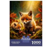 1000 Piece Jigsaw Puzzle for Teenagers Fox Kits in Autumn Forest Adult Puzzles Relax Games Analysis And Logic Christmas Birthday Gifts 70x50cm/1000pcs