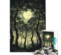 1000 Piece Jigsaw Puzzle for Teenagers Full Moon Forest Jigsaw for Adults DIY Toys Analysis And Logic Challenging Game Gifts (Size 38x26cm)