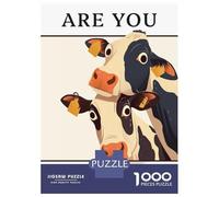 1000 Piece Jigsaw Puzzle for Teenagers Funny Cows Asking Are You Pooping Puzzles for Adults Relax Games Enhance Memory Christmas Birthday Gifts 38x26cm/1000pcs