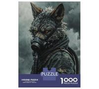 1000 Piece Jigsaw Puzzle for Teenagers Gas Mask Wolf Adult Puzzles Relax Games Analysis And Logic Christmas Birthday Gifts 52x38cm/1000pcs