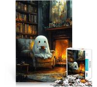 1000 Piece Jigsaw Puzzle for teenagers Ghostly Cozy Fireplace Familienaktivität Geburtstagsgeschenk, Geschenke38x26cm