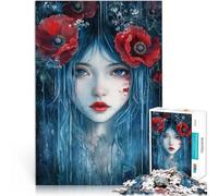1000 Piece Jigsaw Puzzle for teenagers Girl and poppy flowers Challenging Game Toys Fun at Home Activities, Birthday Present,Travel Gifts, 50x70cm