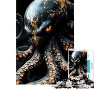 1000 Piece Jigsaw Puzzle for Teenagers Golden Octopus Help The Brain Exercise Birthday Present Toy Wall Decor for And from 14 Years And over (38x52cm)