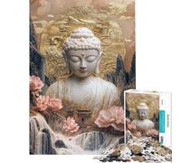 1000 Piece Jigsaw Puzzle for Teenagers Golden Realm Buddha Puzzle For Teenagers Enhance Memory Help The Brain Exercise Educational Family Game (Size 38x26cm)