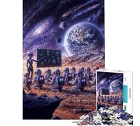 1000 Piece Jigsaw Puzzle for Teenagers Grey Alien Teacher on Mars Adult Jigsaw Relaxing Games Difficult Challenge Christmas Birthday Gifts (Size 38x52cm)