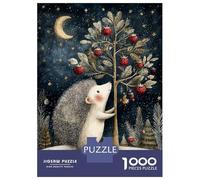 1000 Piece Jigsaw Puzzle for Teenagers Hedgehog And Apple Tree at Night Puzzles for Adults DIY Toys Hand Speed Race Unique Birthday And Xmas Gifts 52x38cm/1000pcs