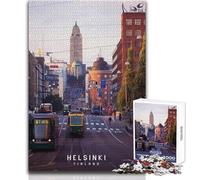 1000 Piece Jigsaw Puzzle for Teenagers Helsinki Unique Challenge Game Stress Reliever Secret Santa Gifts Size 38x52cm