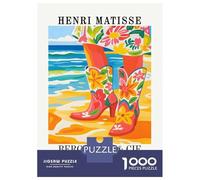 1000 Piece Jigsaw Puzzle for Teenagers Henri Matisse Floral Boots Beach Art Jigsaw Fun Games Difficult Challenge Unique Birthday And Xmas Gifts 70x50cm/1000pcs