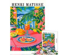 1000 Piece Jigsaw Puzzle for Teenagers Henri Matisse Still Life with Fruit Jigsaw Puzzle 1000 Brain Teaser Game Great Gifts for Games Family Activities (50x75cm)