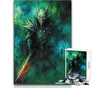 1000 Piece Jigsaw Puzzle for Teenagers Horned Demon Warrior with Sword Brainteaser Family Games Home Decoration Gifts Ideas Size 38x26cm