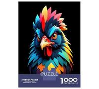 1000 Piece Jigsaw Puzzle for Teenagers Isometric Chicken Teenager Puzzles Brain Teaser Game Enhance Memory Fun at Home Activities, 38x26cm/1000pcs