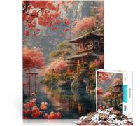1000 Piece Jigsaw Puzzle for teenagers japanese cherry blossom Entspannungsspiele Die Liebe zwischen Paaren stärken52x38cm
