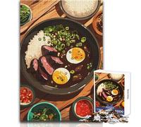 1000 Piece Jigsaw Puzzle for Teenagers Japanese Curry with Rice And Toppings Unique Challenge Game Stress Reliever Secret Santa Gifts Size 38x52cm