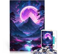 1000 Piece Jigsaw Puzzle for teenagers japanese Moonlit Mountains Familienaktivität Tolles Geschenk für Spiele75x50cm