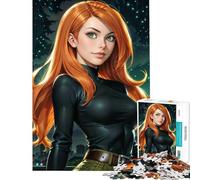 1000 Piece Jigsaw Puzzle for Teenagers Kim Possible for Birthday, Chrismas For Family Fun Educational Toy Suitable for People Aged 14 And Above (50X75CM)