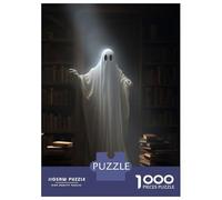 1000 Piece Jigsaw Puzzle for Teenagers Library Ghost Adult Puzzles Fun Games Difficult Challenge Challenging Game Gifts 38x26cm/1000pcs