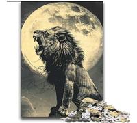 1000 Piece Jigsaw Puzzle for Teenagers Lions Roar at Night Impossible Game Precision Cutting Gift For Birthdays (size 38x52cm)