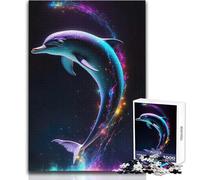 1000 Piece Jigsaw Puzzle for Teenagers Magical Dauphin Space Ideal Stress Relief Leisure Activity Ultra Precise Cutting Craft Toy Size 50x75cm
