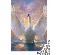 1000 Piece Jigsaw Puzzle for Teenagers Magical Swan Art Print Teenager Puzzles Brain Teaser Game Presents for Women Fun Activities at Home 52x38cm/1000pcs