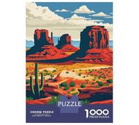 1000 Piece Jigsaw Puzzle for Teenagers Monument Valley Landscape Adult Puzzles Fun Games Difficult Challenge Challenging Game Gifts 52x38cm/1000pcs