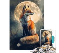 1000 Piece Jigsaw Puzzle for Teenagers Moonlit Fox Majesty Puzzle For Teenagers Enhance Memory Help The Brain Exercise Educational Family Game (Size 50x75cm)