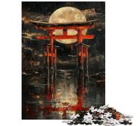 1000 Piece Jigsaw Puzzle for Teenagers Moonlit Torii Gate Puzzle For Teenagers Enhance Memory Help The Brain Exercise Educational Family Game (75x50cm/1000pcs)