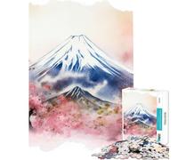 1000 Piece Jigsaw Puzzle for Teenagers Mount Fuji Cherry Blossom for Birthday, Chrismas For Family Fun Educational Toy Suitable for People Aged 14 And Above (38X26CM)