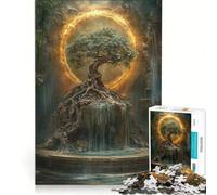 1000 Piece Jigsaw Puzzle for Teenagers Mystical Tree with Fire Ring DIY Toys Improve Memory Artists' Collection Fine Arts 38x52cm