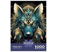 1000 Piece Jigsaw Puzzle for Teenagers Native Turquoise Wolf Adult Puzzles Relax Games Analysis And Logic Christmas Birthday Gifts 70x50cm/1000pcs