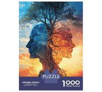 1000 Piece Jigsaw Puzzle for Teenagers Nature's Connection Tree Faces Sky Teenager Puzzles Brain Teaser Game Presents for Women Fun Activities at Home 52x38cm/1000pcs