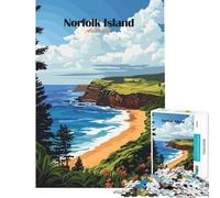 1000 Piece Jigsaw Puzzle for Teenagers Norfolk Island Beach Help The Brain Exercise Birthday Present Toy Wall Decor for And from 14 Years And over (38x26cm)