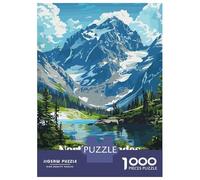 1000 Piece Jigsaw Puzzle for Teenagers North Cascades National Park Illustration Adult Puzzles Fun Games Difficult Challenge Challenging Game Gifts 38x26cm/1000pcs