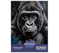 1000 Piece Jigsaw Puzzle for Teenagers Oil Painted Gorilla Adult Puzzles Fun Games Difficult Challenge Challenging Game Gifts 52x38cm/1000pcs