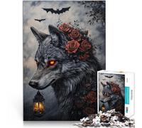 1000 Piece Jigsaw Puzzle for teenagers Ominous Wolf Brain intelligence challenge addictive toys Enhance love between couples 26x38cm