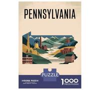 1000 Piece Jigsaw Puzzle for Teenagers Pennsylvania The Keystone State Travel Jigsaw Fun Games Difficult Challenge Unique Birthday And Xmas Gifts 38x26cm/1000pcs